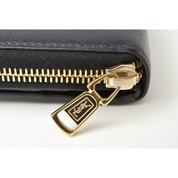 Saint Laurent Paris Wallet Folding Wallet Zipper Type Black - Picture 4 of 9